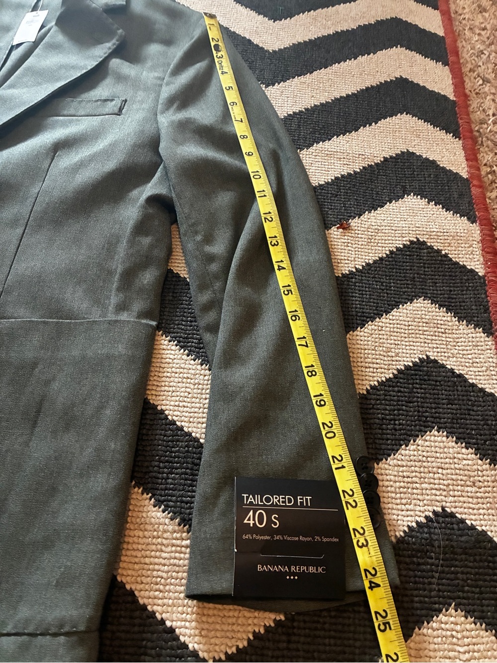 Banana Republic Olive Green Sport Coat Blazer - Picture 6 of 11